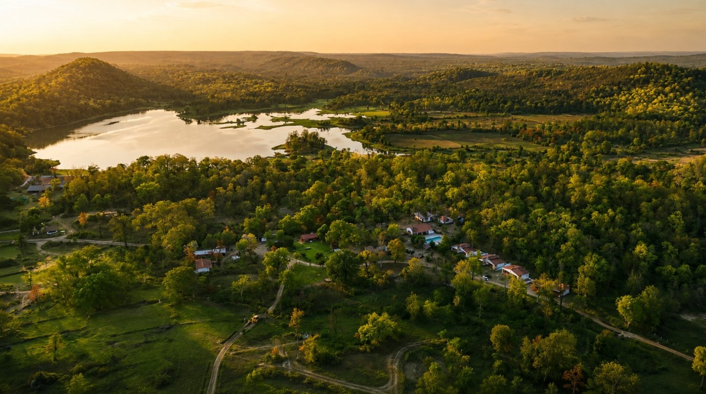 Wild Woods Aerial Drone View